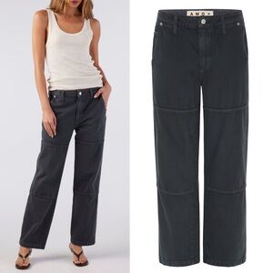 AMO Billie Field Pant in Pewter Size 30 Utility Style Charcoal Gray